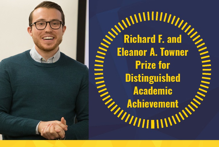 Ben Derby earns Towner Prize for Distinguished Academic Achievement