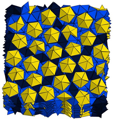 Entropy Alone Creates Complex Crystals From Simple Shapes