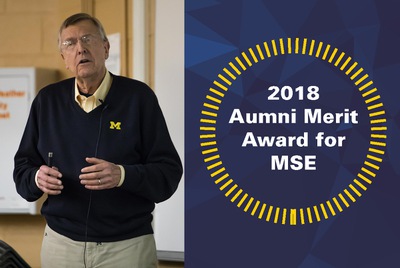 Max Madden receives 2018 Alumni Merit Award for MSE